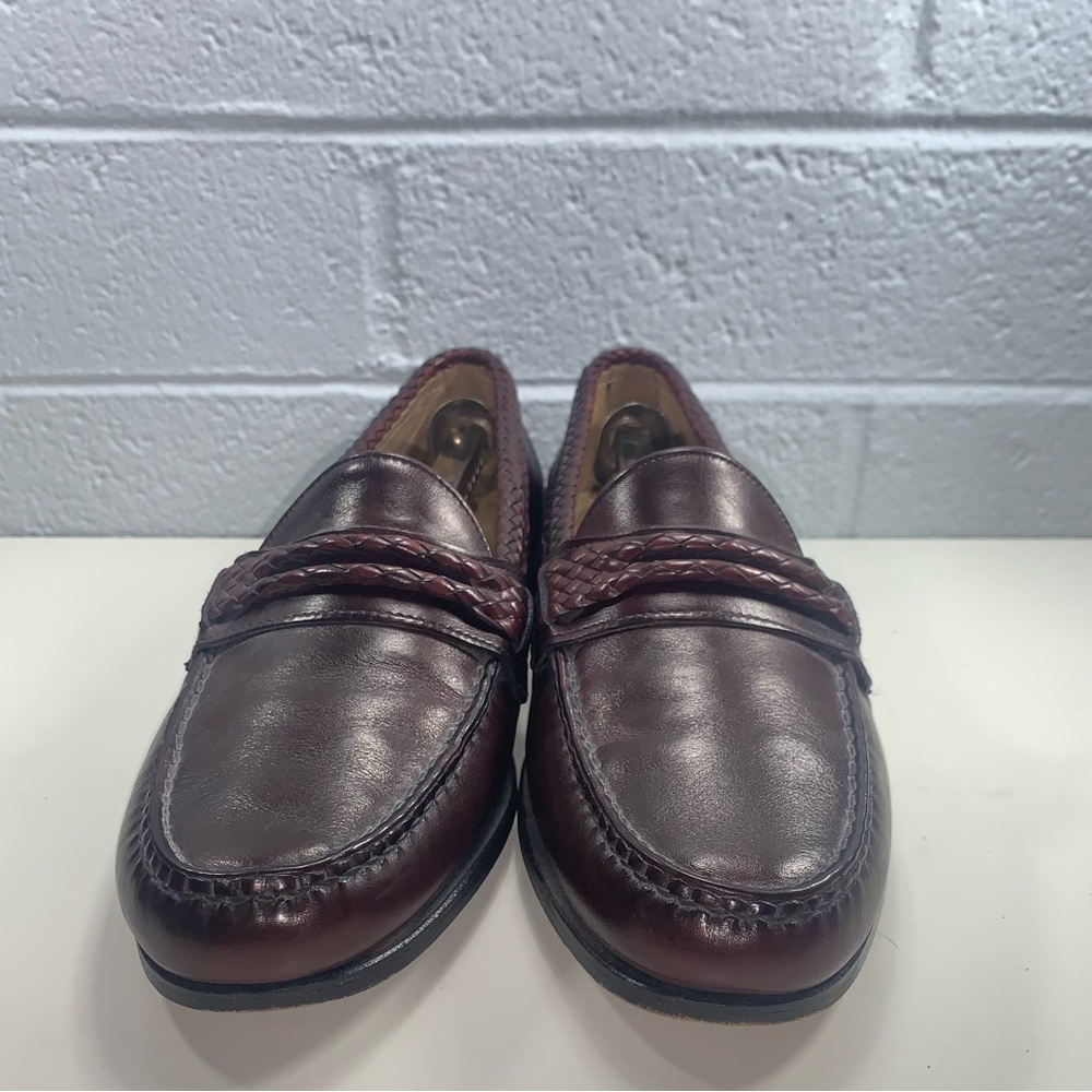 Allen Edmonds Burgundy Red Brown Leather Loafers Mens Size 11 Shoes Made In USA - Picture 3 of 8
